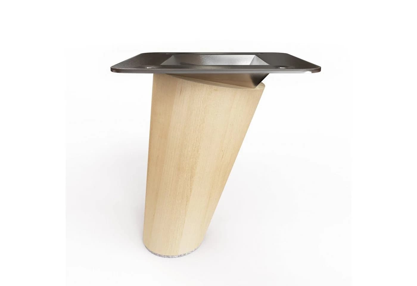 sossai® Möbelfuß Holzfüße Rund Schräge Ausführung Öl-Finish - Bild 3