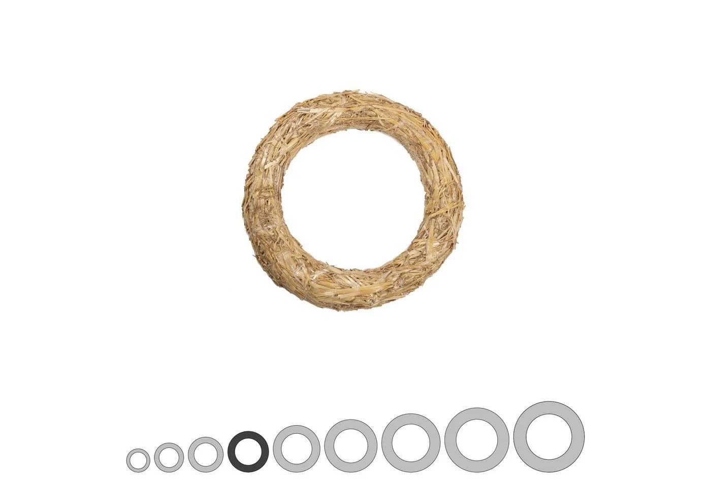 DekoPrinz® Bastelkranz Natur Strohkranz Rohling Ø33 cm - Bild 3