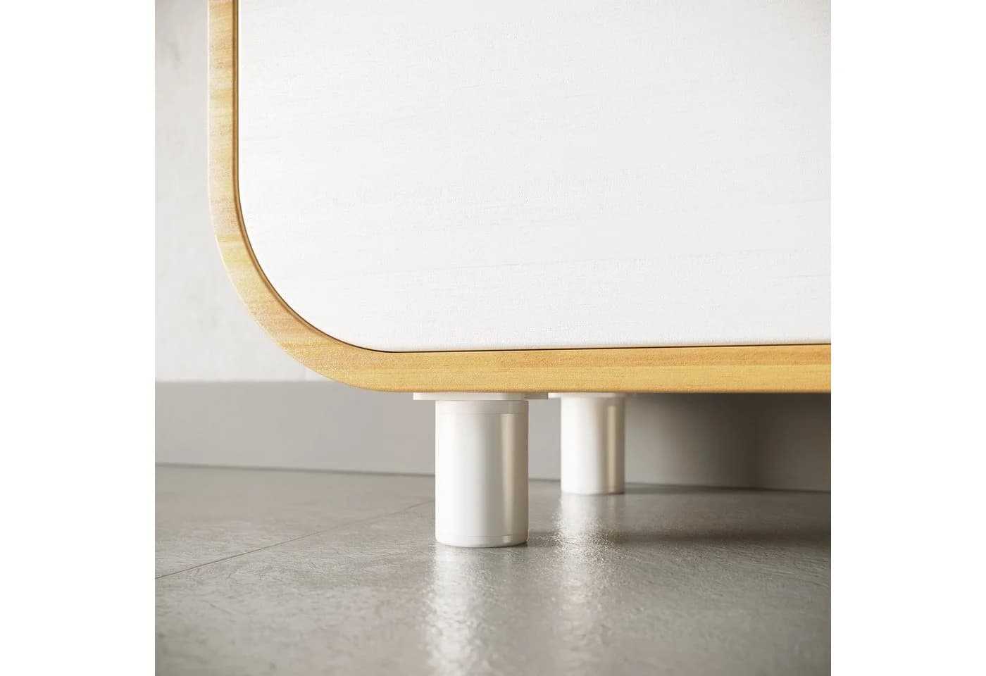 sossai® Möbelfuß Runde Schrankfüße Weiß höhenverstellbar 4er Set - Bild 4