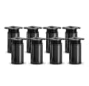 sossai® Möbelfuß Runde Schrankfüße 8er Set höhenverstellbar Schwarzmatt Bild 2