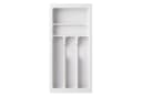 Sossai® Besteckeinsatz Besteckkasten für Schubladen 30-90cm in Weiß, 23x49cm, 5 Fächer Bild 4