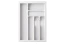 sossai® Besteckeinsatz Besteckkasten für Schubladen 30-90cm in Weiß, 33x49cm, 6 Fächer Bild 4