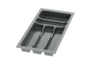sossai® Besteckeinsatz Besteckkasten für Schubladen 30-90cm Anthrazit Bild 2