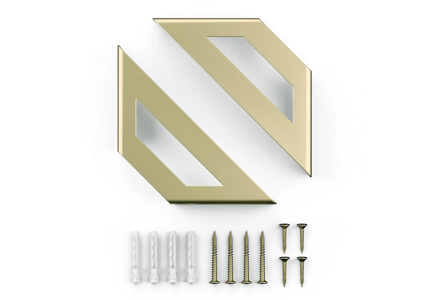 sossai® Wandregalhalter 2er Set Design Truss Gold
