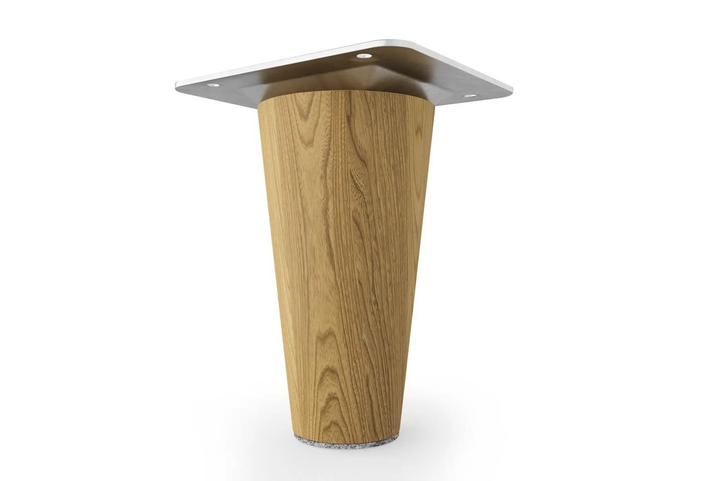 sossai® Möbelfuß Holzfüße Rund gerade Ausführung Eiche