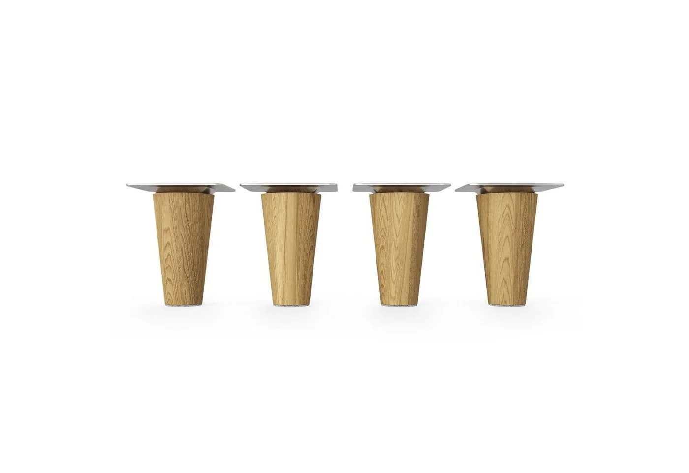 sossai® Möbelfuß Holzfüße Rund gerade Ausführung Eiche - Bild 3