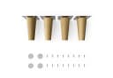 sossai® Möbelfuß Holzfuß Eiche massiv gerade 10cm Set Bild 2