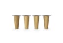 sossai® Möbelfuß Holzfuß Eiche massiv gerade 10cm Set Bild 3