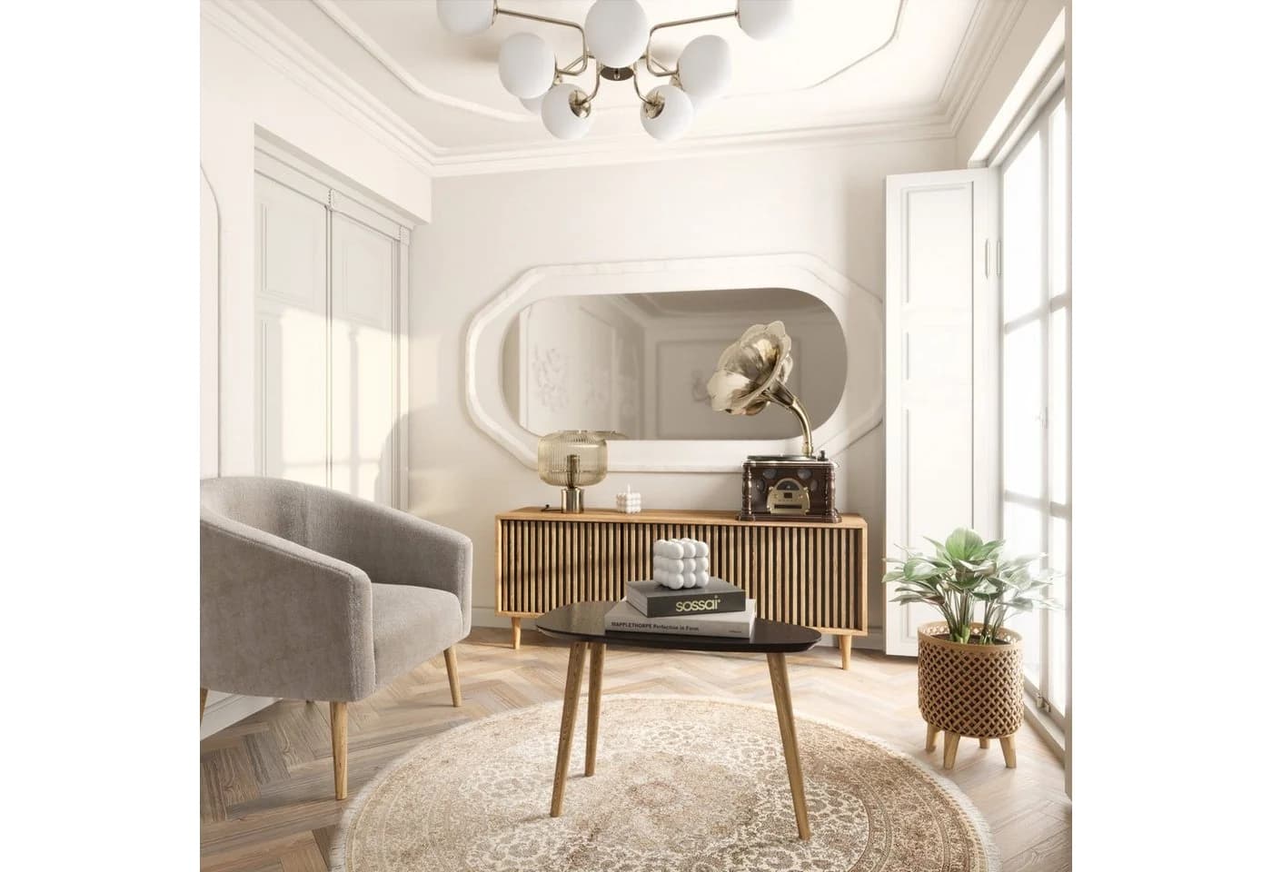 sossai® Möbelfuß Holzfüße Rund Schräge Ausführung Eiche - Bild 4