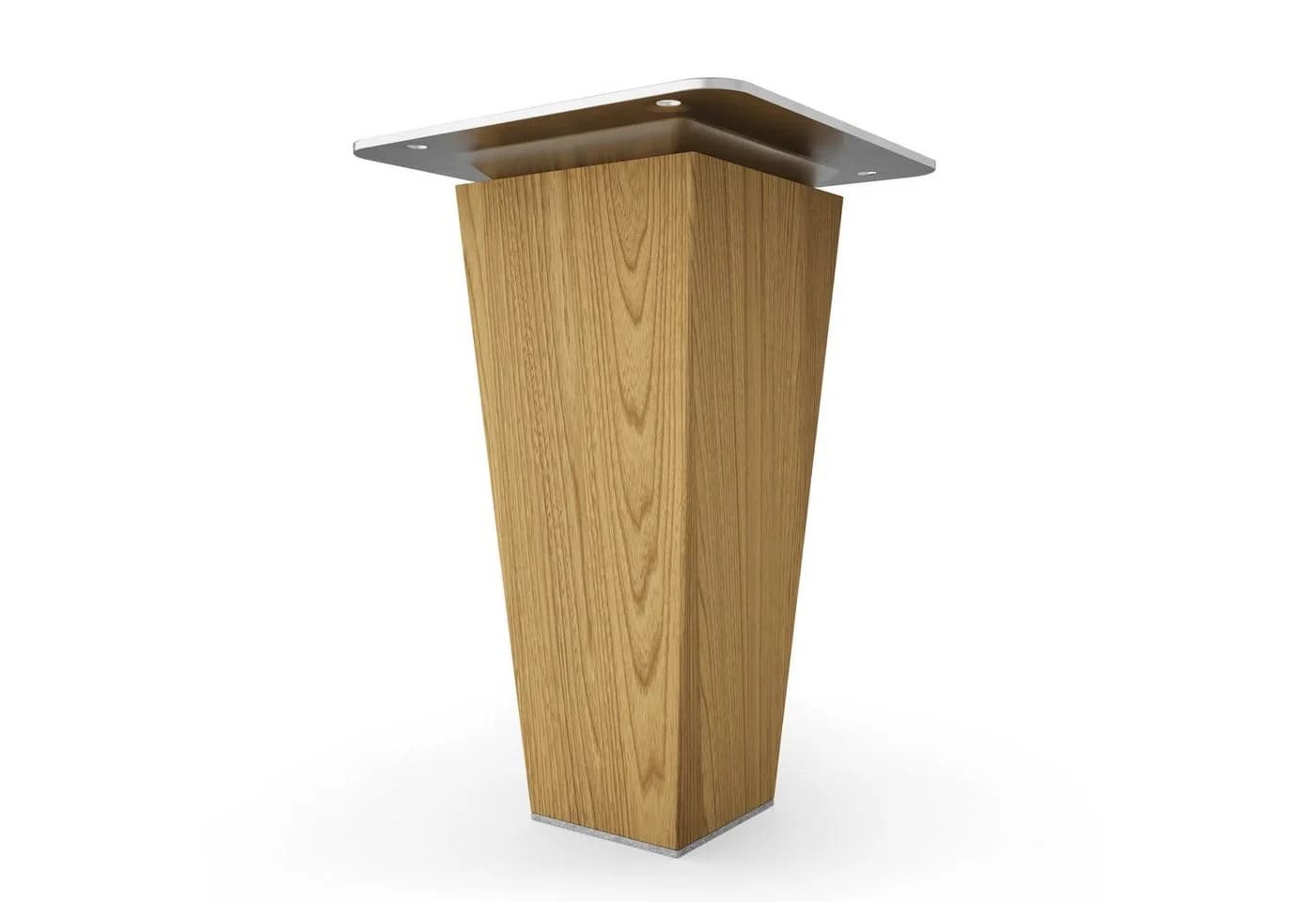 sossai® Möbelfuß Holzfuß Eiche massiv gerade Ausführung