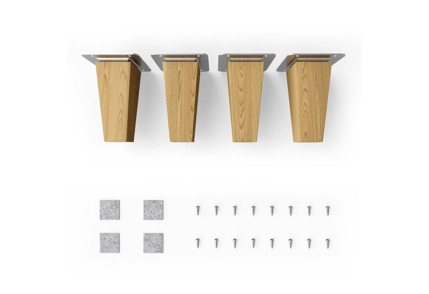 sossai® Möbelfuß Holzfuß Eiche massiv gerade Ausführung - Bild 2