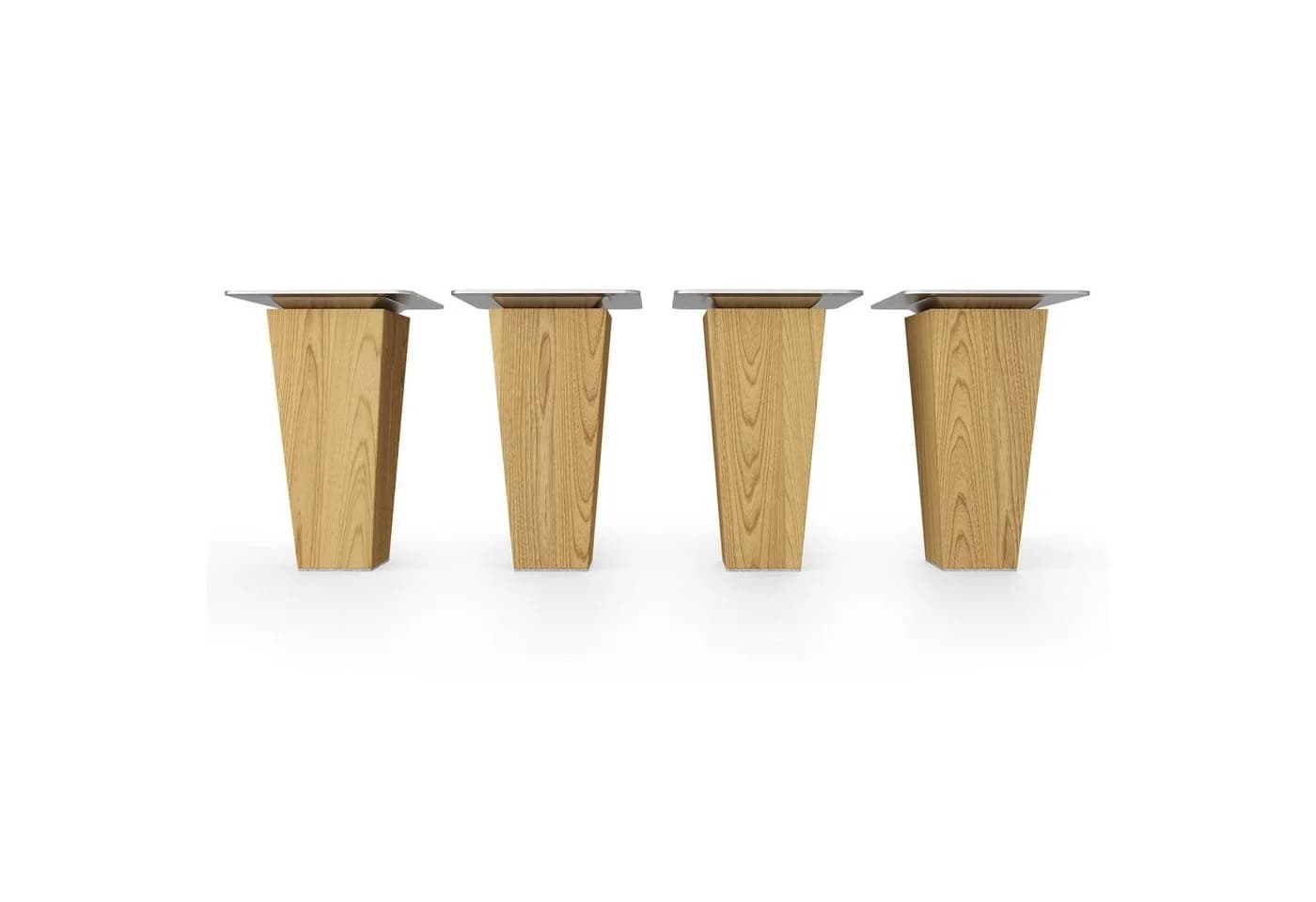sossai® Möbelfuß Holzfuß Eiche massiv gerade Ausführung - Bild 3