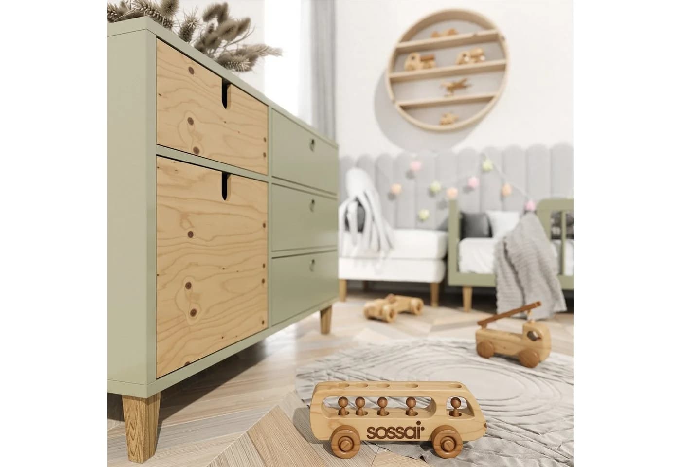 sossai® Möbelfuß Holzfuß Eiche massiv gerade Ausführung - Bild 5