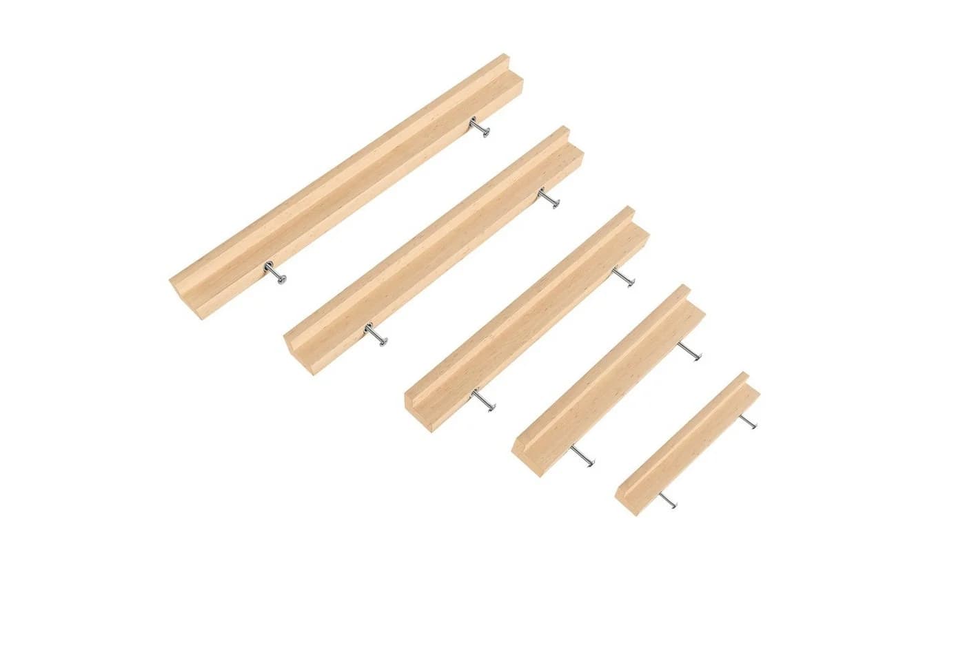 sossai® Möbelgriff Buchenholz 10er Set Lochabstand 128mm - Bild 4
