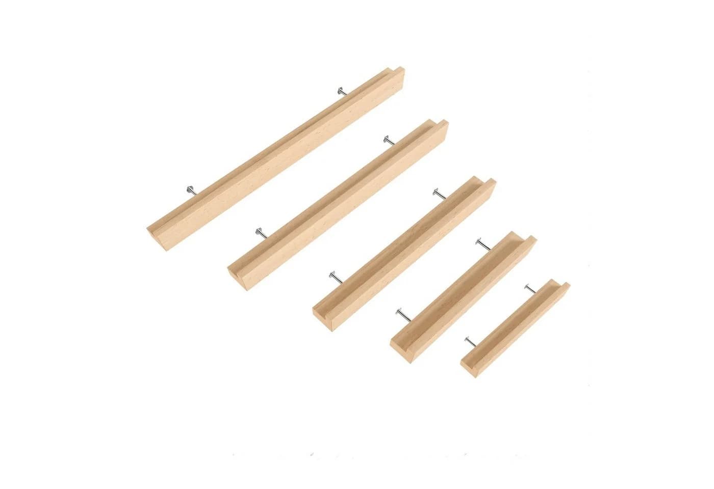 sossai® Möbelgriff Buchenholz 10er Set Lochabstand 128mm - Bild 5
