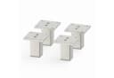 sossai® Möbelfuß Aluminium 4er Set Silber Modern Bild 2