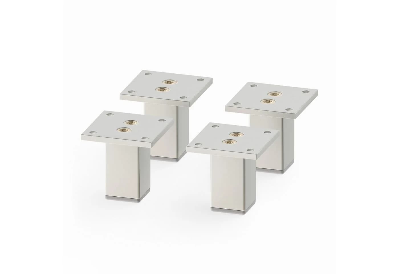 sossai® Möbelfuß Aluminium 4er Set Silber Modern - Bild 2