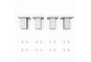 sossai® Möbelfuß Aluminium 4er Set Silber Modern Bild 3