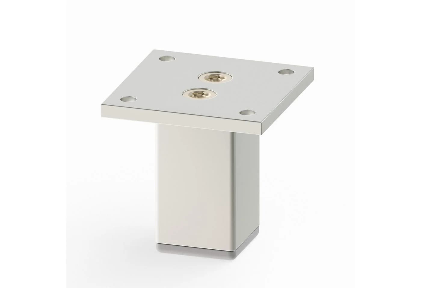 sossai® Möbelfuß Aluminium 4er Set Silber Modern - Bild 4