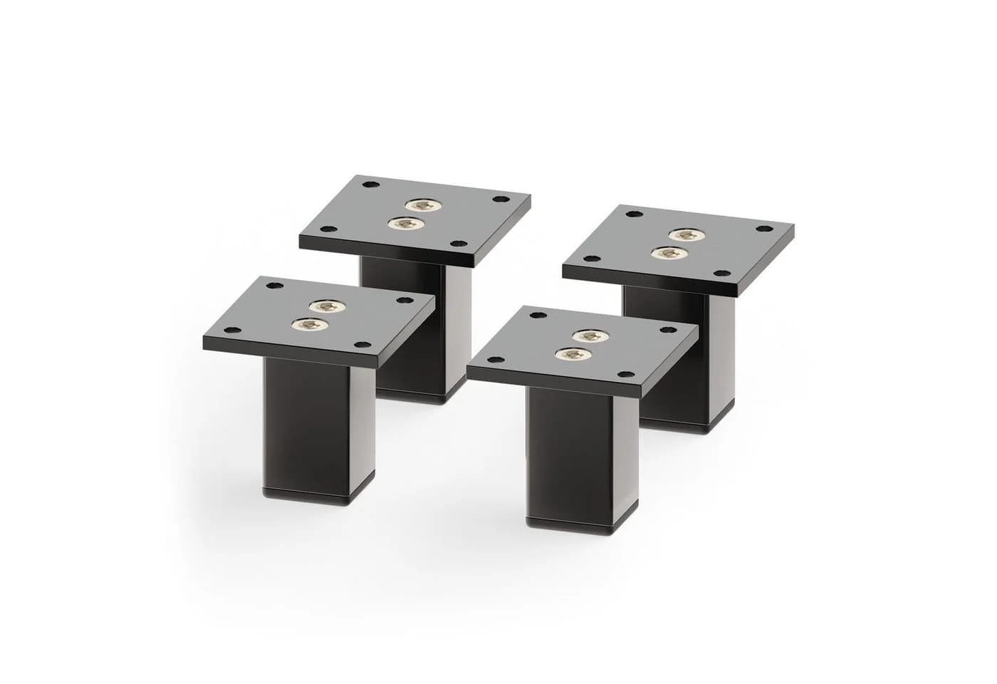 sossai® Möbelfuß Aluminium Schwarz Vierkantprofil 30x30mm (4er Set) - Bild 2