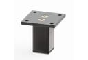 sossai® Möbelfuß Aluminium Schwarz Vierkantprofil 30x30mm (4er Set) Bild 4
