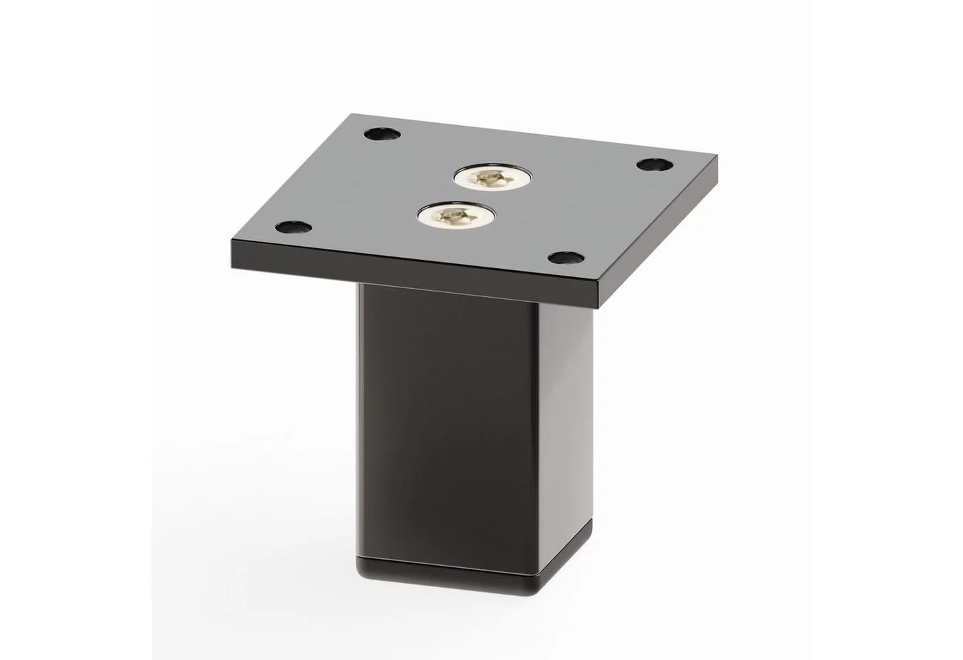 sossai® Möbelfuß Aluminium Schwarz Vierkantprofil 30x30mm (4er Set) - Bild 4