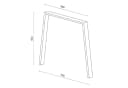 sossai® Tischgestell Stahl Trapez Tischkufen Schwarz (2-St) Bild 4