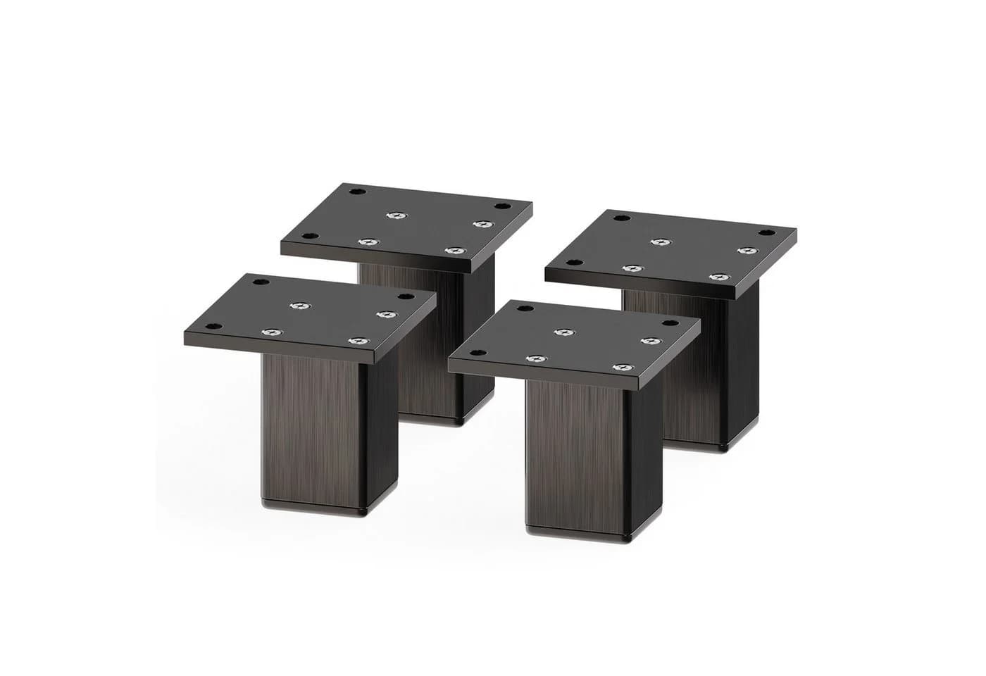 sossai® Möbelfuß MFV2 4er Set Schwarz Aluminium - Bild 2