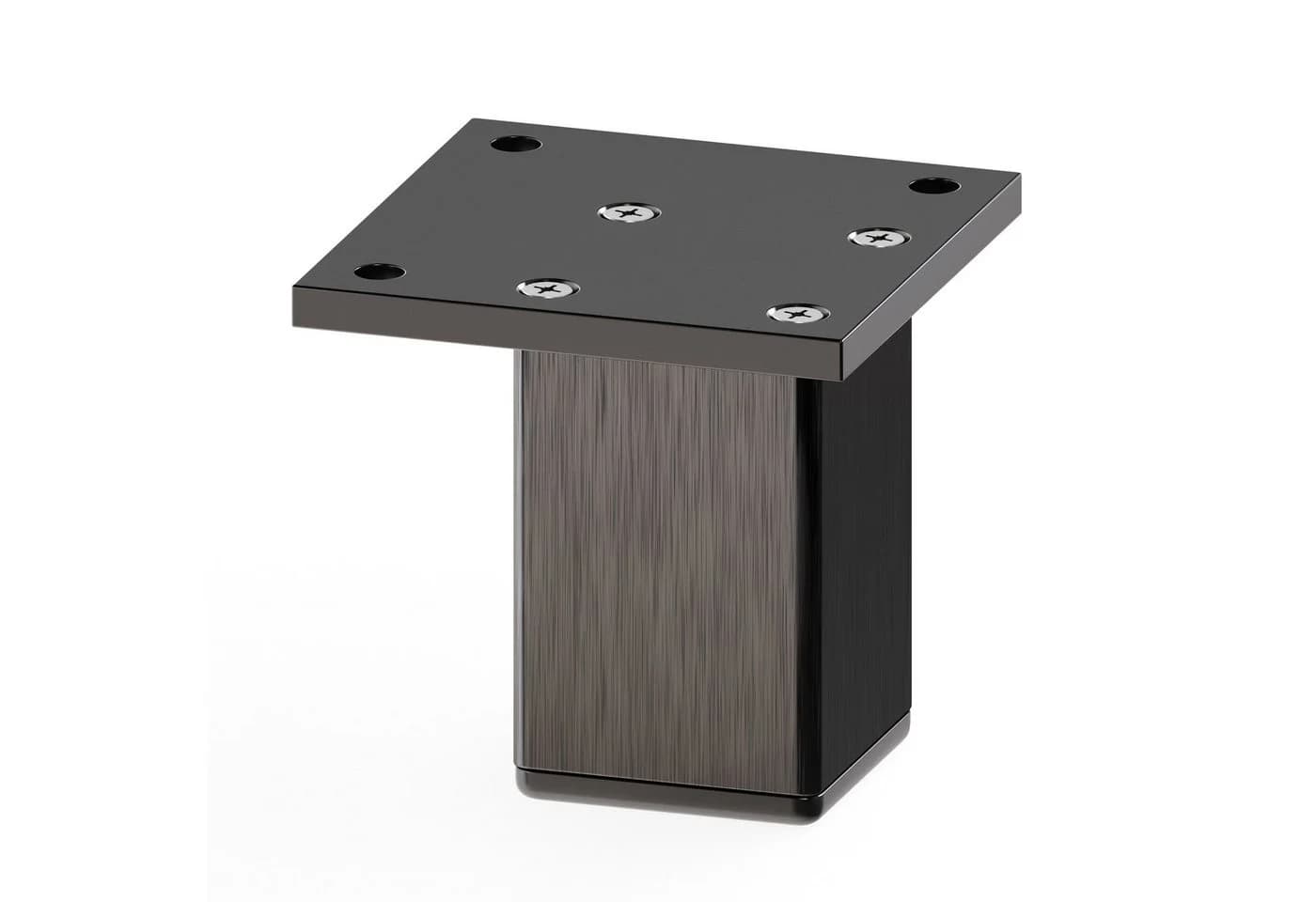 sossai® Möbelfuß MFV2 4er Set Schwarz Aluminium - Bild 3