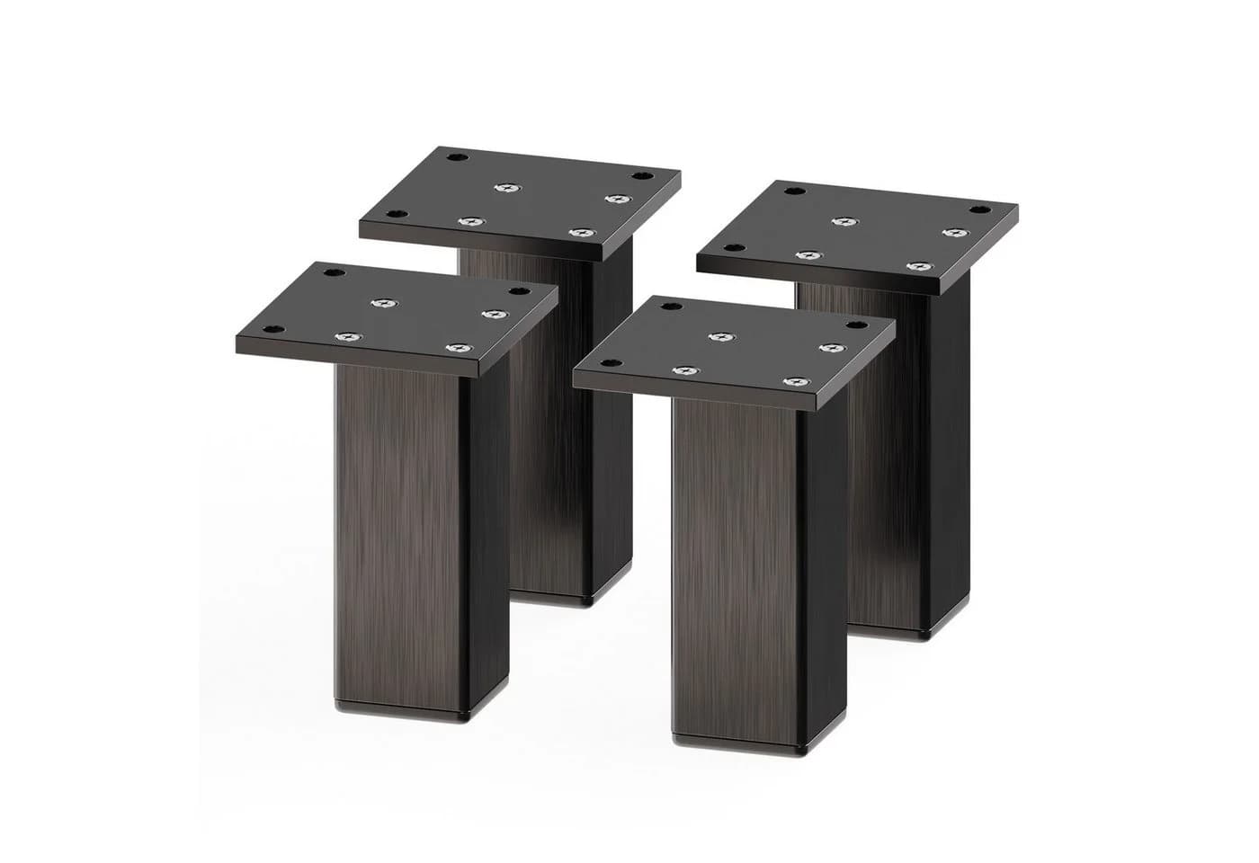 sossai® Möbelfuß MFV2 Schwarz 4er Set Aluminium - Bild 2