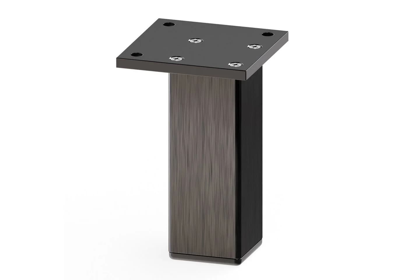 sossai® Möbelfuß MFV2 Schwarz 4er Set Aluminium - Bild 3