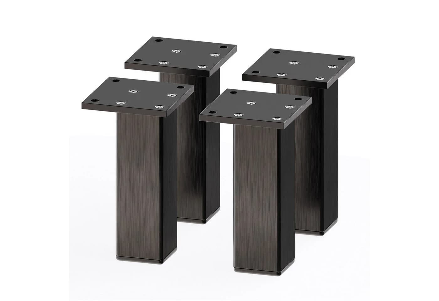sossai® Möbelfuß MFV2 4er Set Schwarz Aluminium - Bild 2