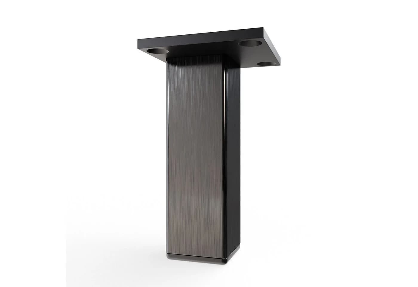 sossai® Möbelfuß MFV2 4er Set Schwarz Aluminium - Bild 4
