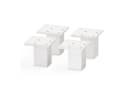 sossai® Möbelfuß MFV2 4er Set Weiß Aluminium Bild 2