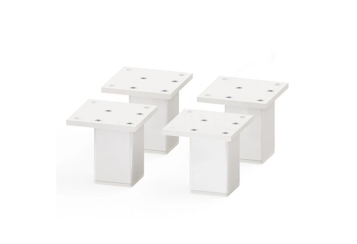 sossai® Möbelfuß MFV2 4er Set Weiß Aluminium - Bild 2