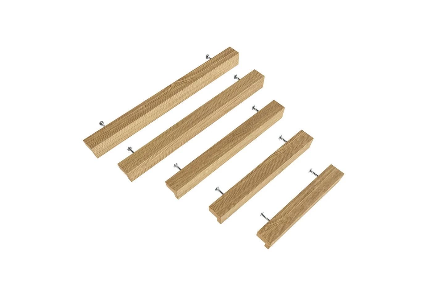 sossai® Möbelgriff Eichenholzgriff GAH01 10er Pack Lochabstand 128mm - Bild 4