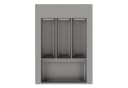 sossai® Besteckeinsatz Anthrazit für Schubladen 35x49cm 4 Fächer Bild 2