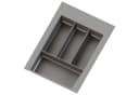 sossai® Besteckeinsatz Anthrazit für Schubladen 35x49cm 4 Fächer Bild 4