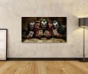 islandburner Leinwandbild Clowns Poker Spiel Bunt Bild 1