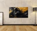 Islandburner Wandbild Goldener Wikinger Leinwandbild Bild 1