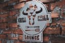 tuning-art Wanddekoobjekt GC01-E Grill Schild Bulle Stahl Edelrost Bild 1