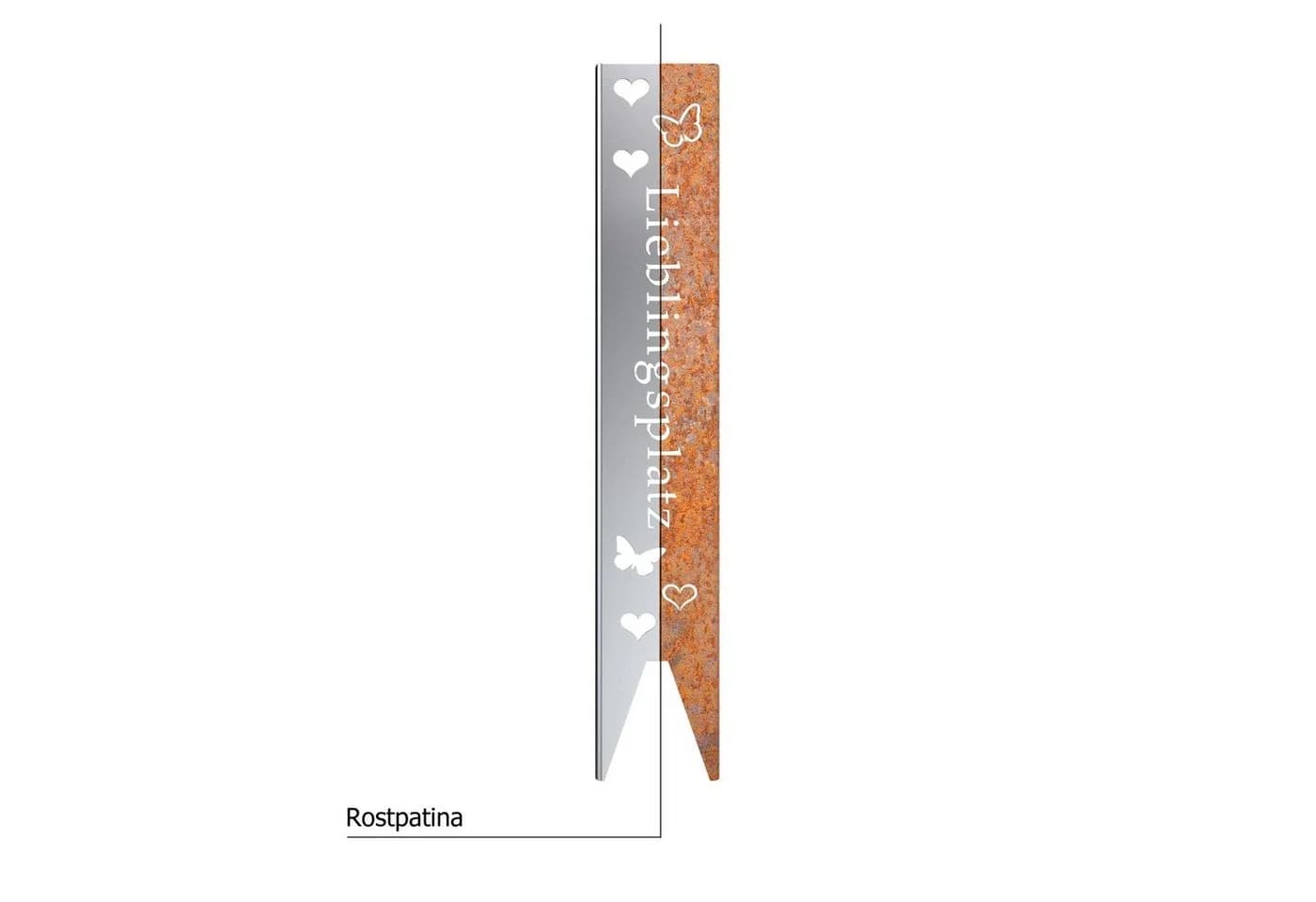 tuning-art Gartenstecker EW103-E Gartenschild Lieblingsplatz Edelrost - Bild 5