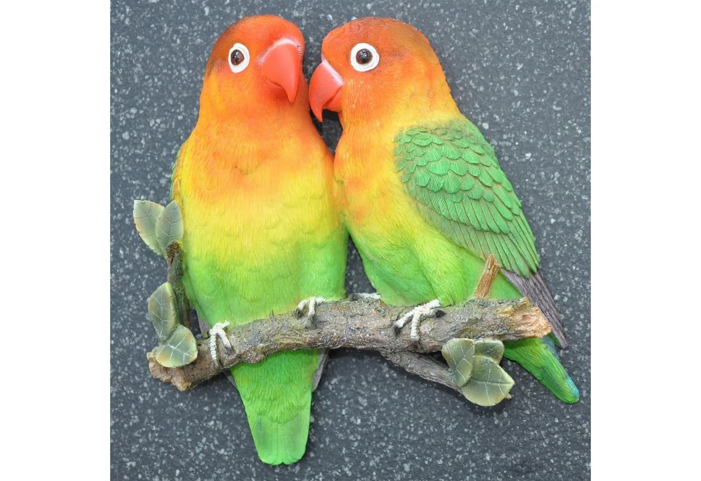 dazikemo Gartenfigur Lovebirds Vögel Kunststein Wanddeko