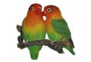 dazikemo Gartenfigur Lovebirds Vögel Kunststein Wanddeko Bild 3