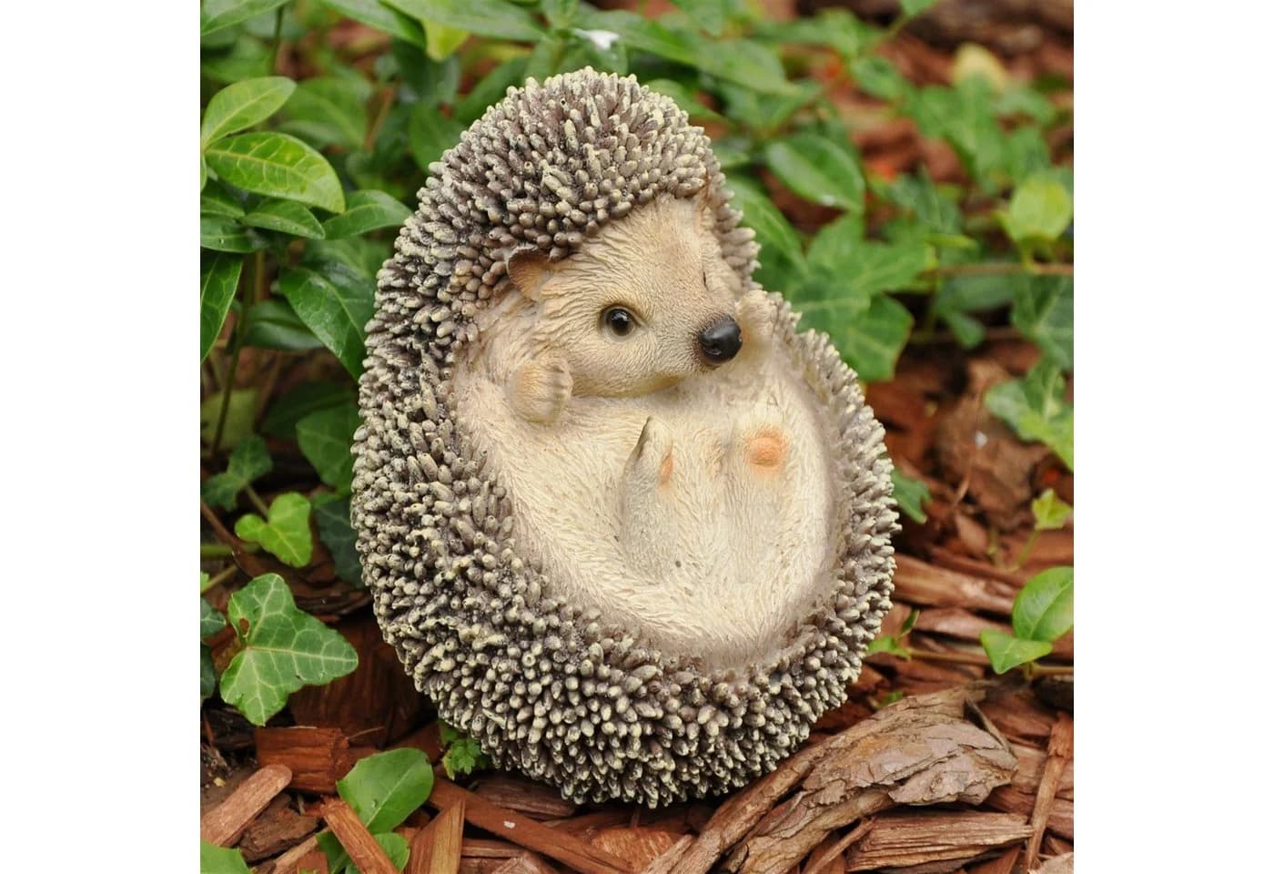 dazikemo Gartenfigur Igel Kunststein Handbemalt