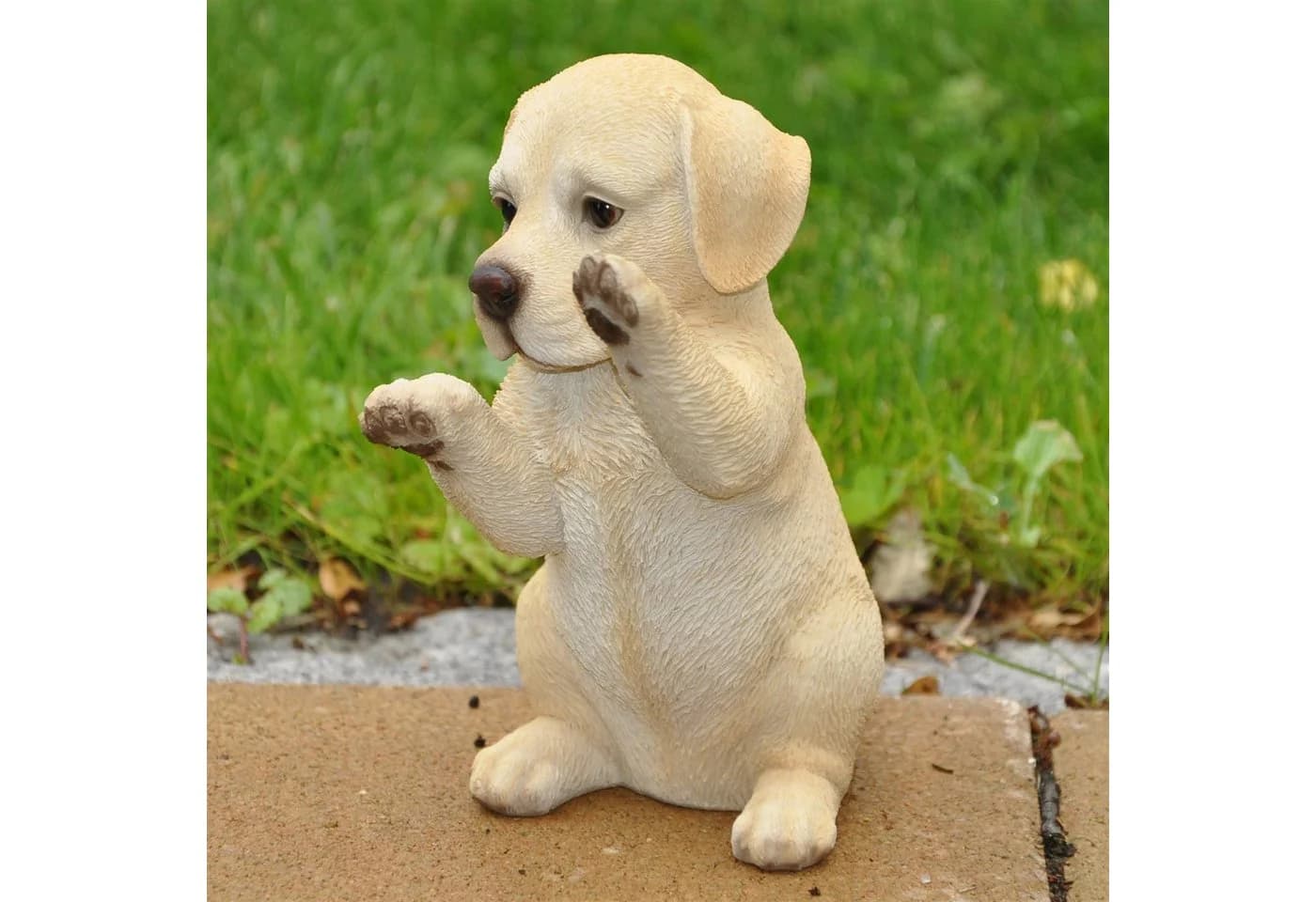 dazikemo Gartenfigur Labrador Welpe Kunststein Deko