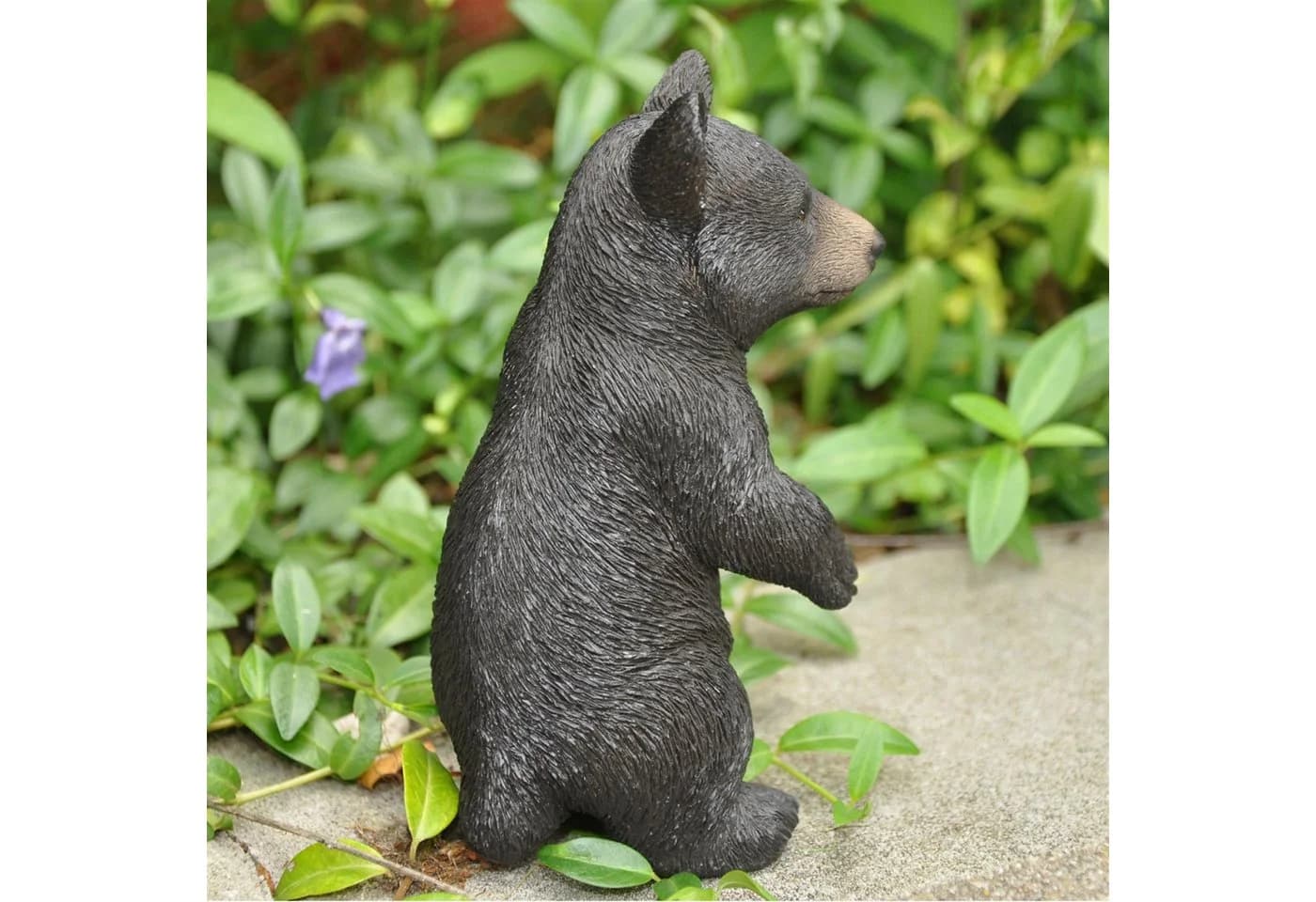 dazikemo Gartenfigur Schwarzbär Kunststein Deko