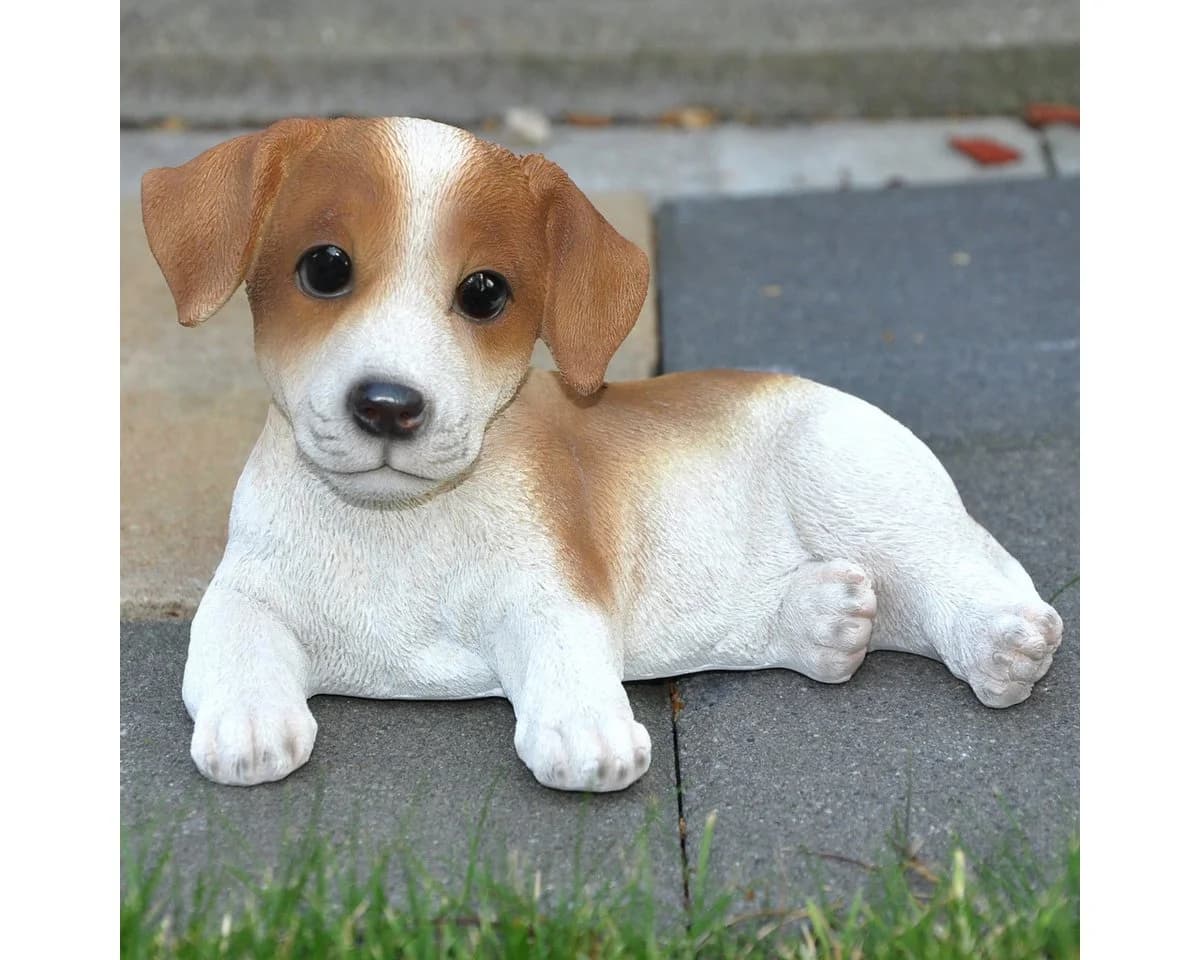 dazikemo Gartenfigur Jack Russel liegend Kunststein - Bild 2