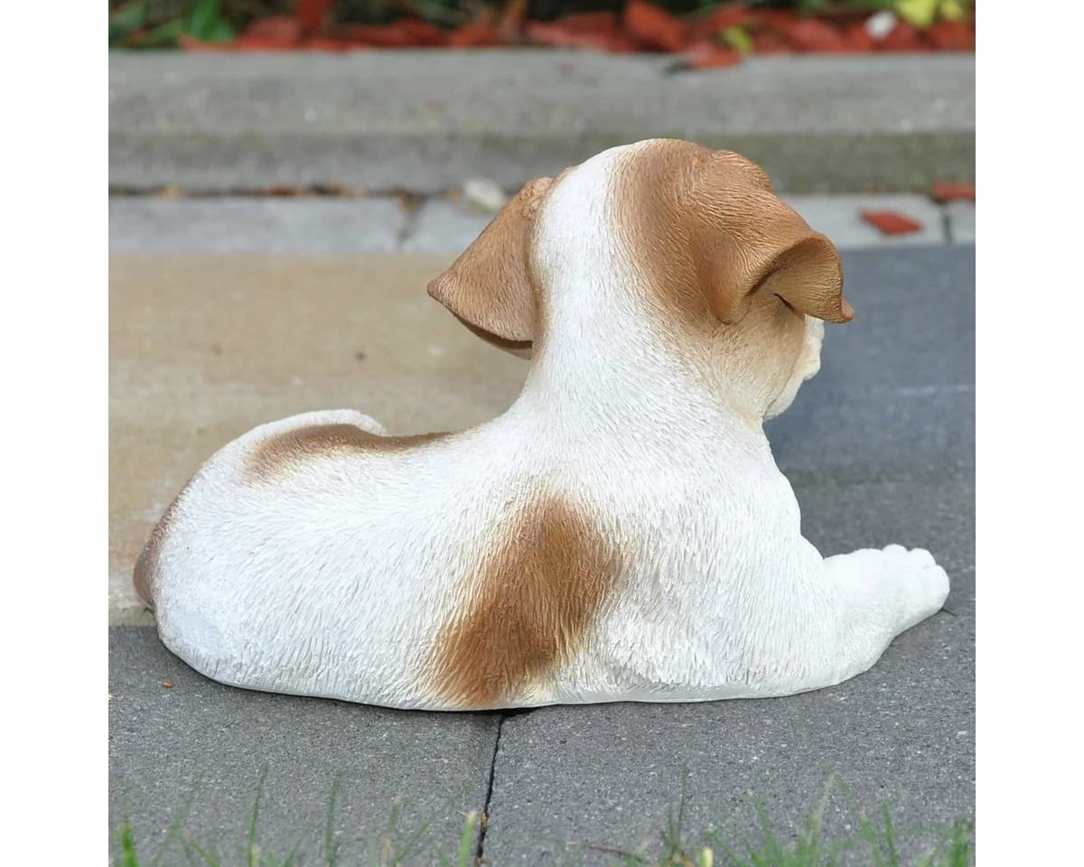 dazikemo Gartenfigur Jack Russel liegend Kunststein - Bild 3