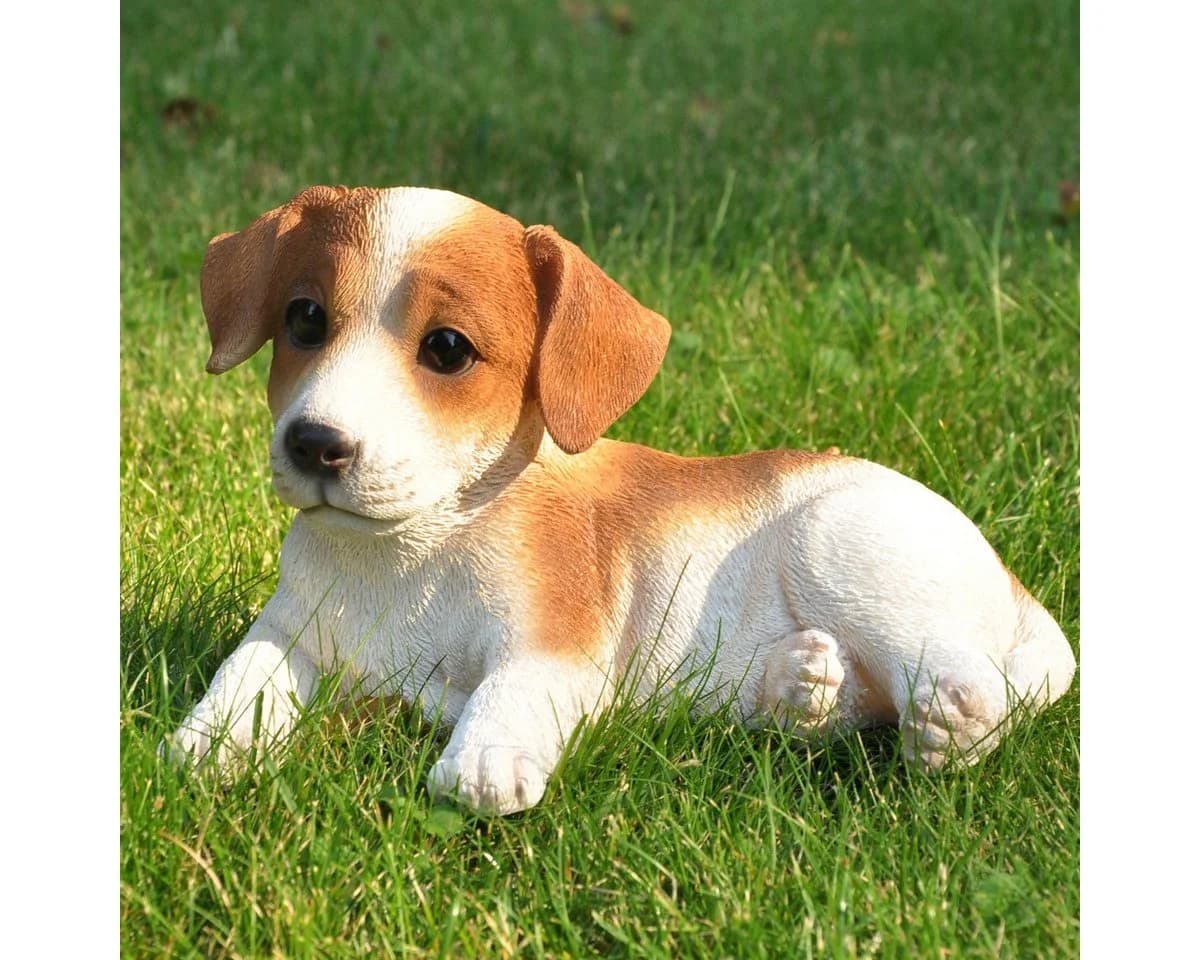 dazikemo Gartenfigur Jack Russel liegend Kunststein - Bild 4